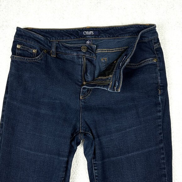 Chaps Jeans Womens 10 (30x28) Daniella Curvy Fit Straight Blue Stretch Denim - Picture 5 of 14